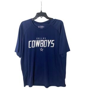 Dallas Cowboys Authentic Mens 2XL Navy Blue Performance Graphic T-Shirt NFL